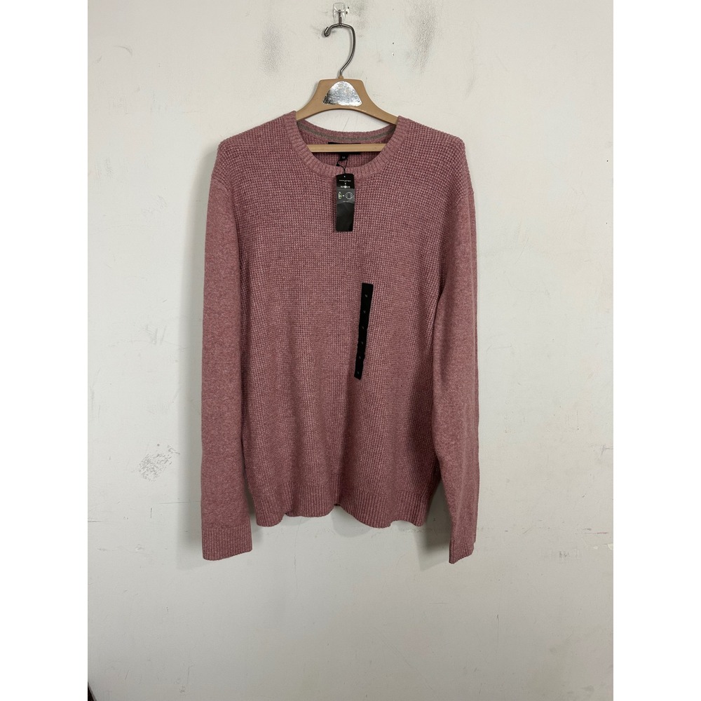 Banana Republic Mens Eco Waffle Knit Sweater XL Mauve Pink Repreve 594271-01-1